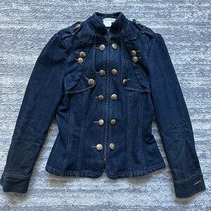 Alberto Makali Military-Inspired Denim Jacket